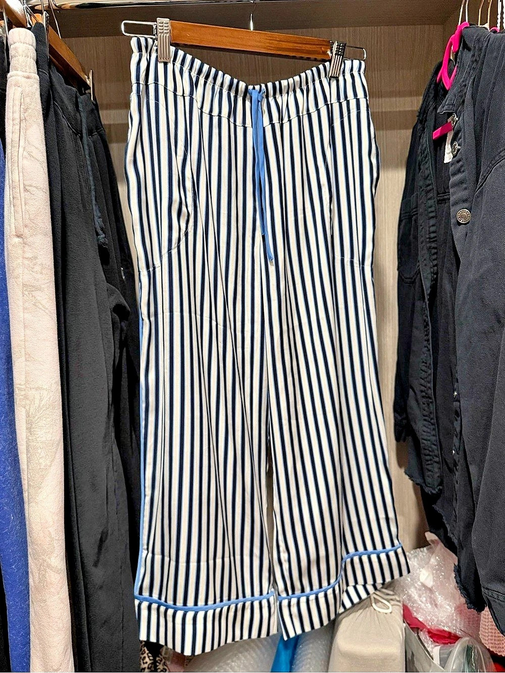 Room Service Striped Wide Leg Pant